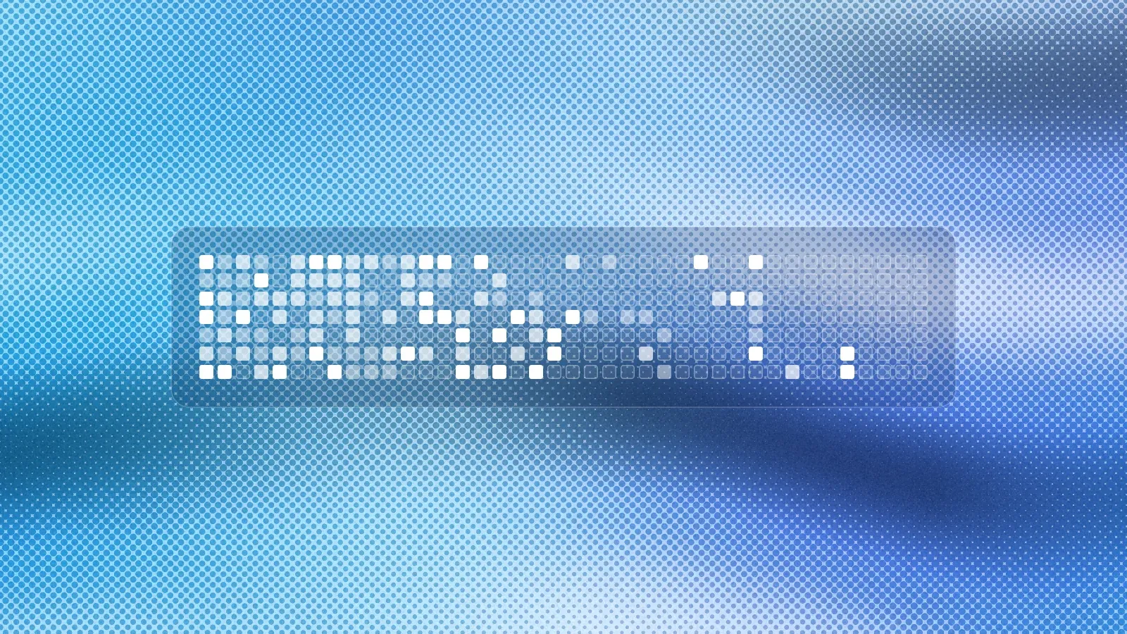 Fondo abstracto en azules con trama de puntos; encima, una cuadrícula de actividad como la de GitHub en la que cada vez hay menos días con cambios.