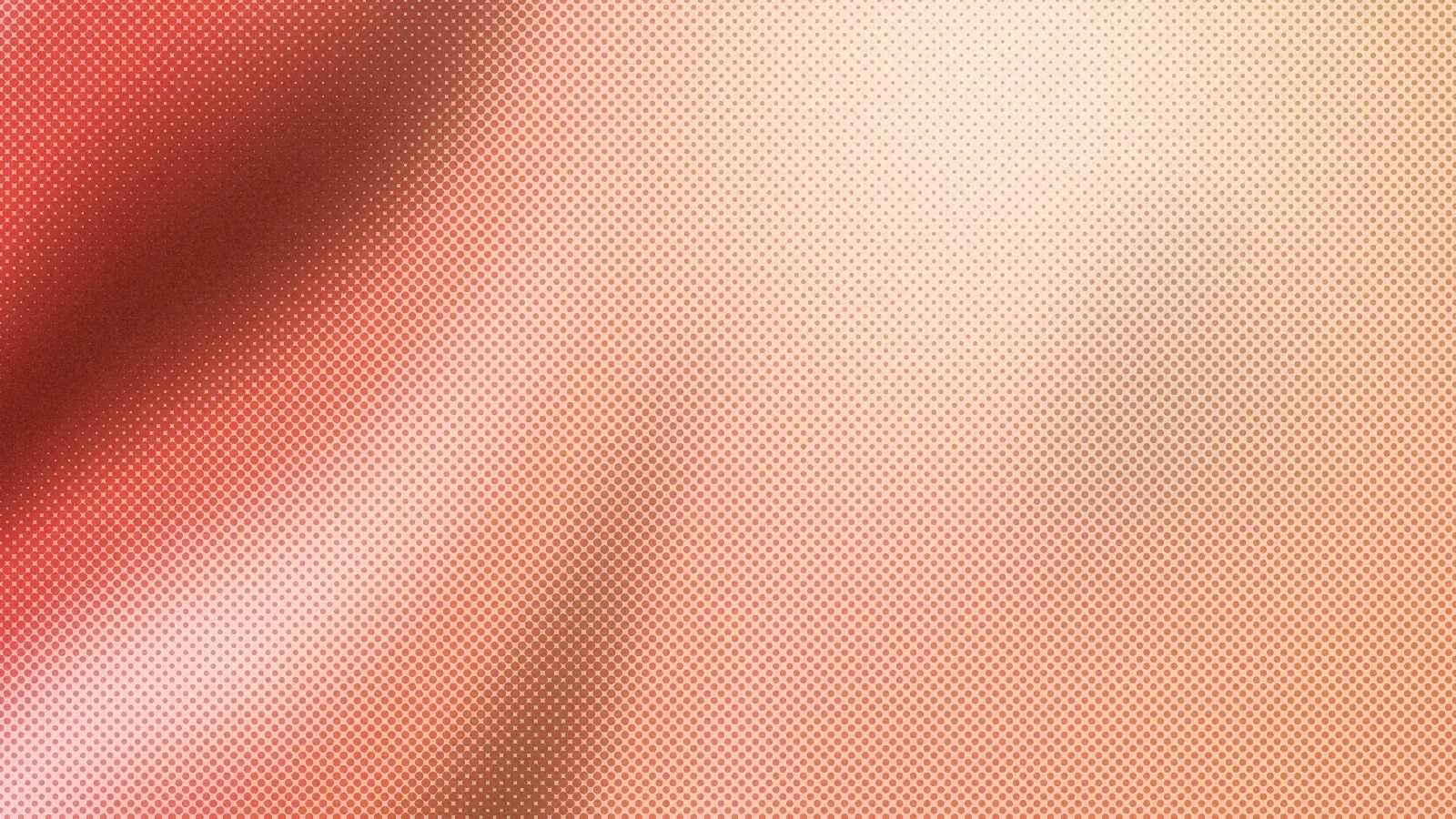 Fondo abstracto en coral, melocotón y verde con trama de puntos.